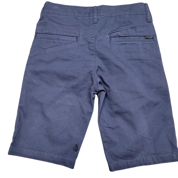 Volcom Youth Boys Navy Shorts Size 25 Inseam 10 Excellent Condition - Picture 2 of 5